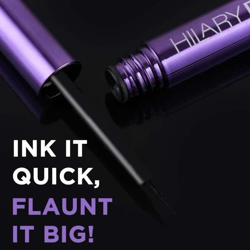 Hilary Rhoda Eye Callin' Liquid Eyeliner | Long Lasting Liquid Black Eyeliner | Matte & Glossy Finish | Waterproof Formula | 12-Hour Stay | Glides on Flawlessly | 3ml (Matte | Shade 01) thumbnail 4